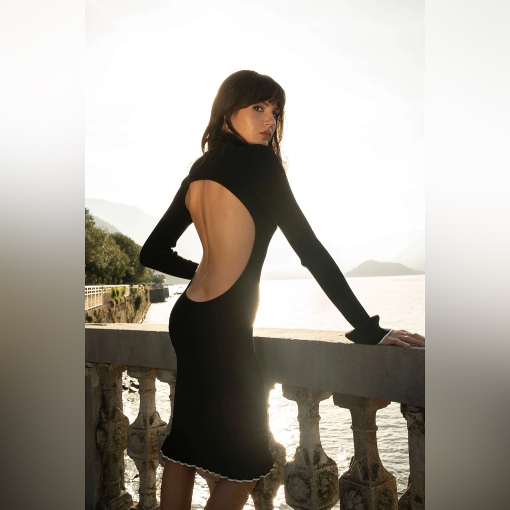 Gaâla Paris Monica Knit Dress (Black, White) Gaala